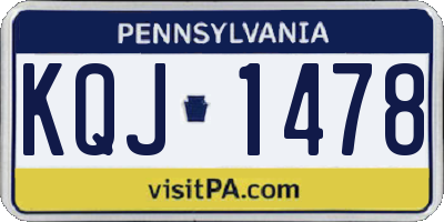 PA license plate KQJ1478