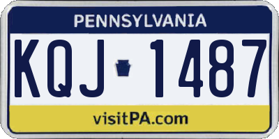 PA license plate KQJ1487
