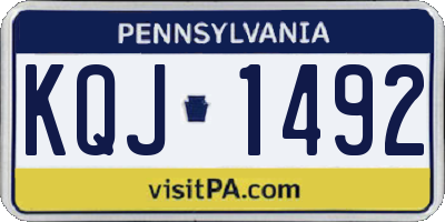 PA license plate KQJ1492