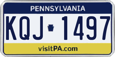 PA license plate KQJ1497
