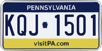 PA license plate KQJ1501