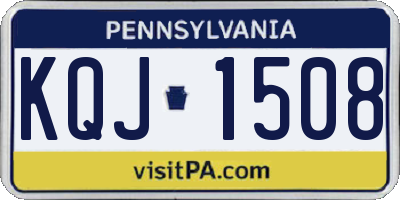 PA license plate KQJ1508