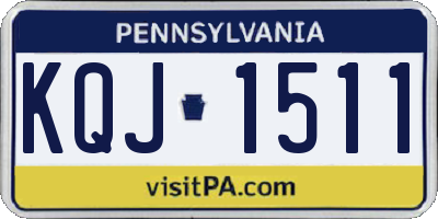 PA license plate KQJ1511