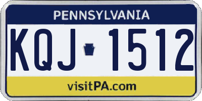 PA license plate KQJ1512