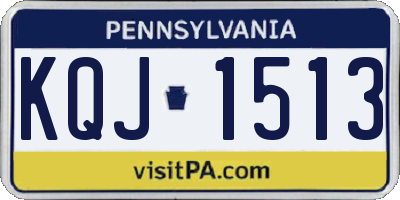 PA license plate KQJ1513