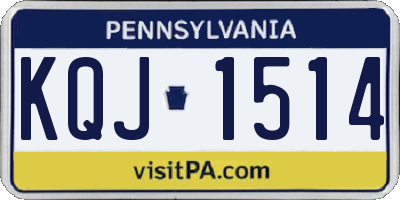 PA license plate KQJ1514
