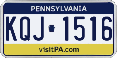 PA license plate KQJ1516