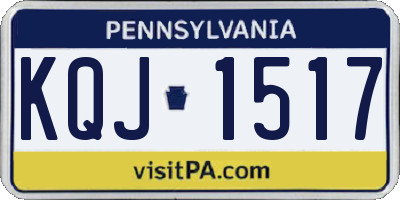 PA license plate KQJ1517