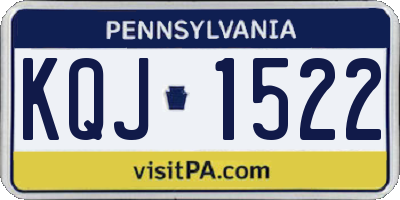 PA license plate KQJ1522