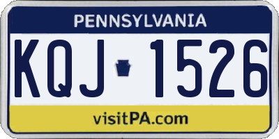 PA license plate KQJ1526