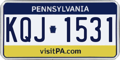 PA license plate KQJ1531