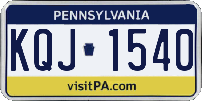 PA license plate KQJ1540