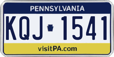 PA license plate KQJ1541