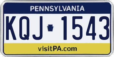 PA license plate KQJ1543