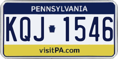PA license plate KQJ1546