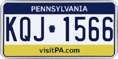 PA license plate KQJ1566