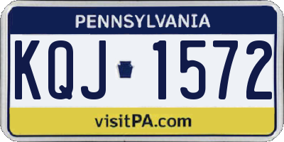 PA license plate KQJ1572