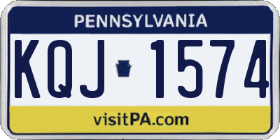 PA license plate KQJ1574