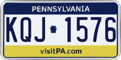 PA license plate KQJ1576