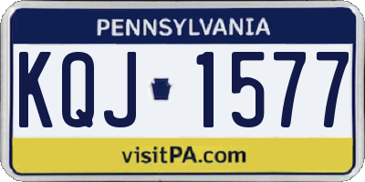 PA license plate KQJ1577