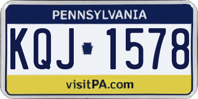 PA license plate KQJ1578