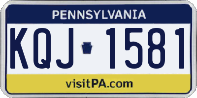 PA license plate KQJ1581