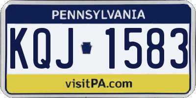 PA license plate KQJ1583