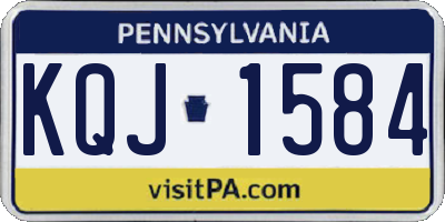 PA license plate KQJ1584