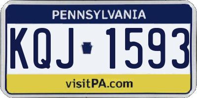 PA license plate KQJ1593