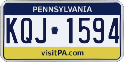PA license plate KQJ1594
