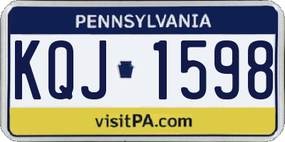PA license plate KQJ1598