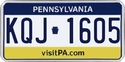 PA license plate KQJ1605