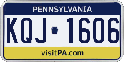 PA license plate KQJ1606
