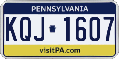 PA license plate KQJ1607