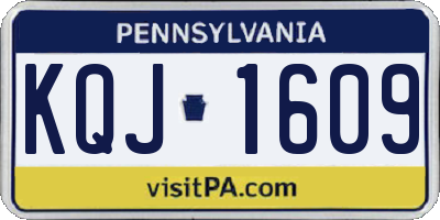PA license plate KQJ1609