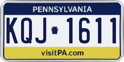 PA license plate KQJ1611