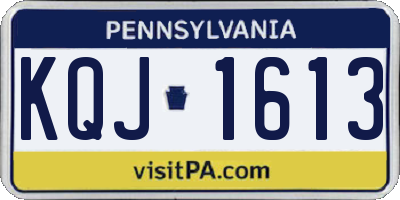 PA license plate KQJ1613