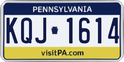 PA license plate KQJ1614
