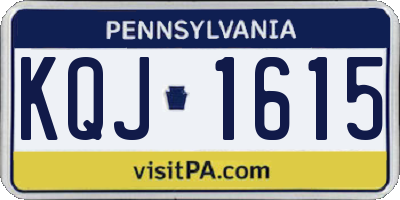 PA license plate KQJ1615