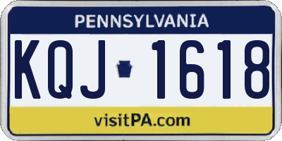 PA license plate KQJ1618