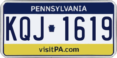 PA license plate KQJ1619