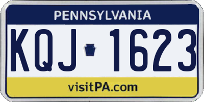 PA license plate KQJ1623
