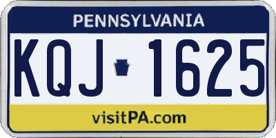 PA license plate KQJ1625