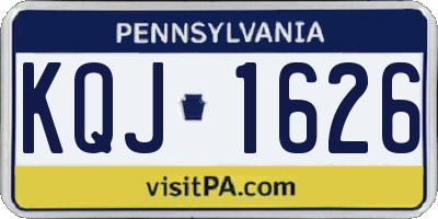 PA license plate KQJ1626