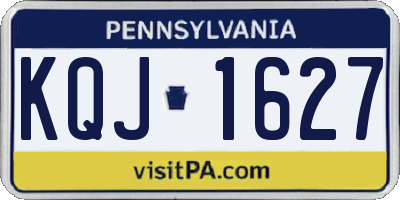 PA license plate KQJ1627