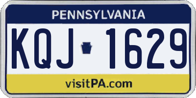 PA license plate KQJ1629
