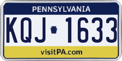 PA license plate KQJ1633