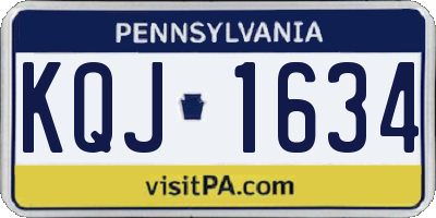 PA license plate KQJ1634