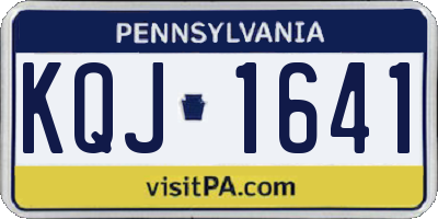 PA license plate KQJ1641