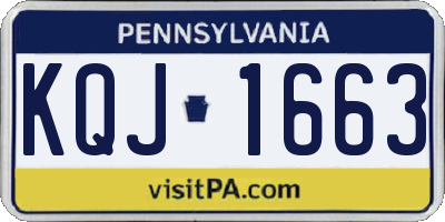 PA license plate KQJ1663
